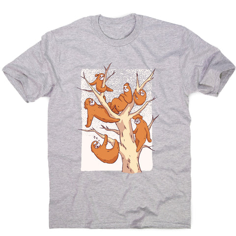 Sloth family - men's funny premium t-shirt - Graphic Gear