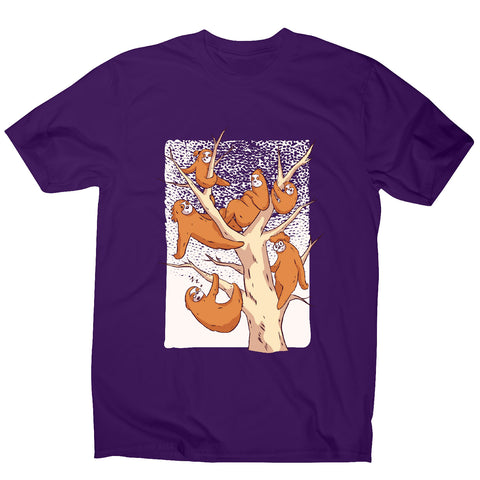 Sloth family - men's funny premium t-shirt - Graphic Gear