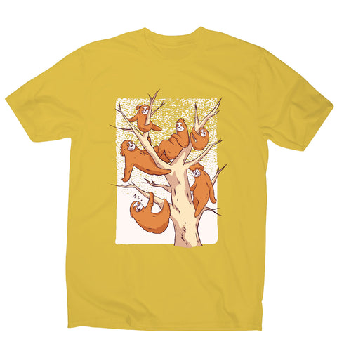 Sloth family - men's funny premium t-shirt - Graphic Gear