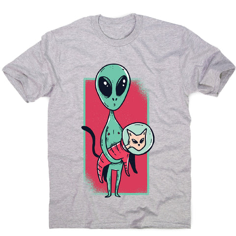 Space alien cute cat - men's funny premium t-shirt - Graphic Gear