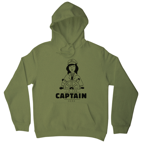 Ship captain hoodie Olive Green