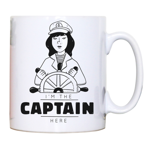 Ship captain mug coffee tea cup White
