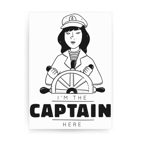 Ship captain print poster wall art decor A3 - 30 x 42 cm Portrait