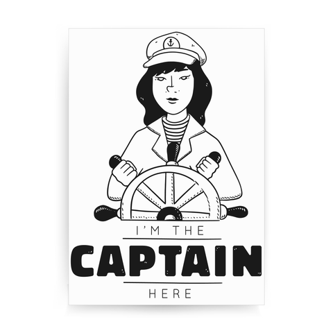 Ship captain print poster wall art decor A4 - 21 x 30 cm Portrait