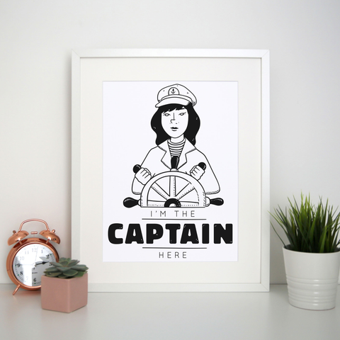 Ship captain print poster wall art decor A4 - 21 x 30 cm Portrait