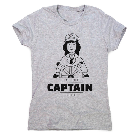 Ship captain women's t-shirt Grey