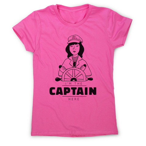 Ship captain women's t-shirt Pink