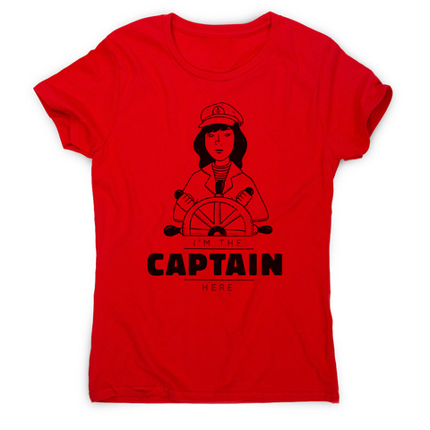 Ship captain women's t-shirt Red