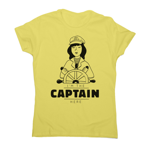 Ship captain women's t-shirt Yellow
