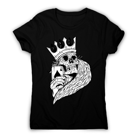 Skeleton king poker t-shirt women's - Graphic Gear