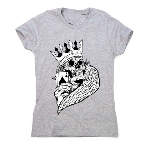 Skeleton king poker t-shirt women's - Graphic Gear