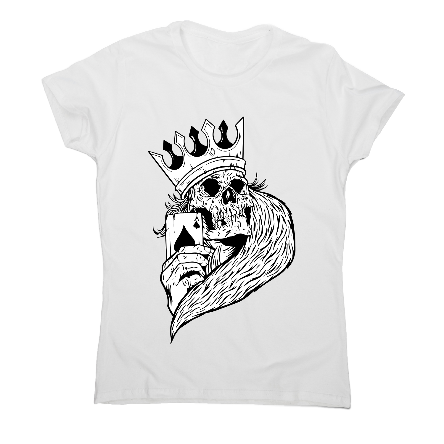Skeleton king poker t shirt women s Graphic Gear