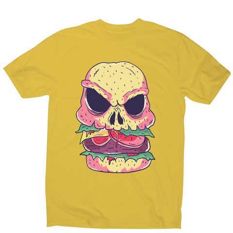 Skull burger funny foodie t-shirt men's - Graphic Gear