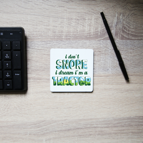 Snoring funny quote coaster drink mat Set of 2