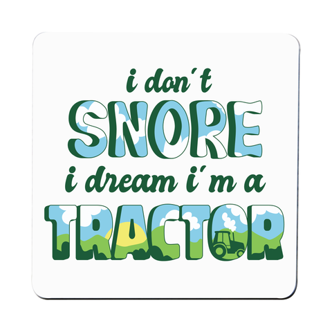 Snoring funny quote coaster drink mat Set of 4