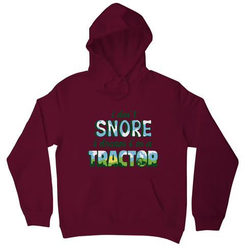 Snoring funny quote hoodie Burgundy