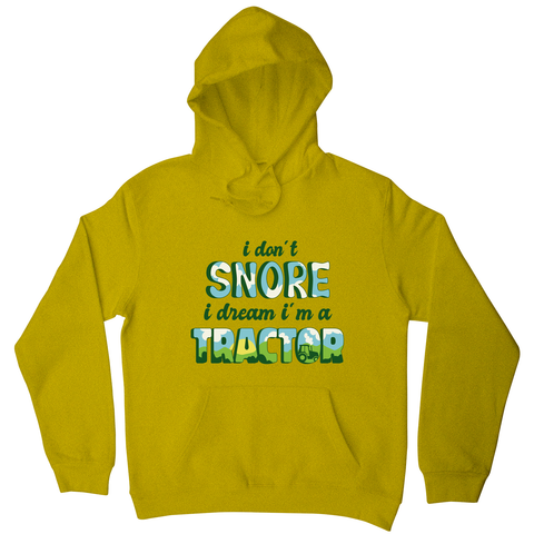 Snoring funny quote hoodie Yellow