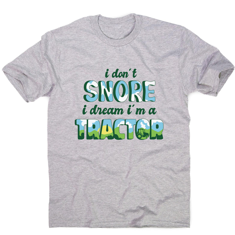 Snoring funny quote men's t-shirt Grey