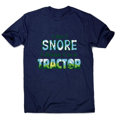 Snoring funny quote men's t-shirt Navy