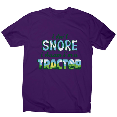 Snoring funny quote men's t-shirt Purple