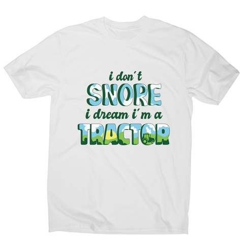 Snoring funny quote men's t-shirt White