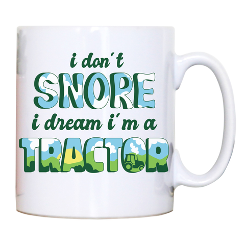 Snoring funny quote mug coffee tea cup White