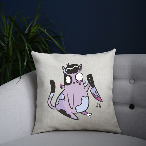 Spooky zombie cat cushion 40x40cm Cover +Inner
