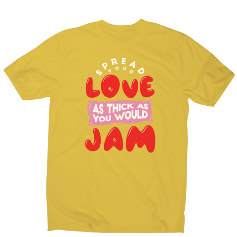 Spread your love men's t-shirt Yellow