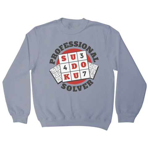 Sudoku hobby badge sweatshirt Grey