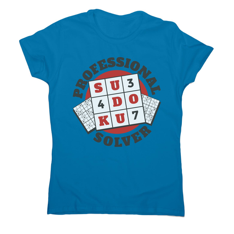 Sudoku hobby badge women's t-shirt Sapphire