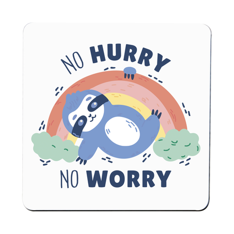 Sweet sloth quote coaster drink mat Set of 2