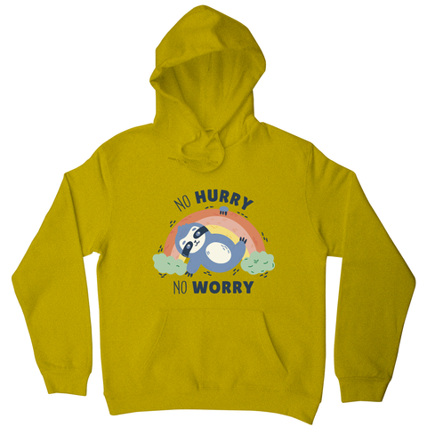 Sweet sloth quote hoodie Yellow