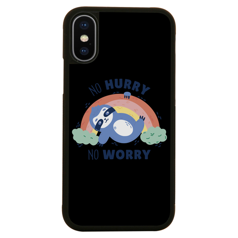 Sweet sloth quote iPhone case iPhone XS
