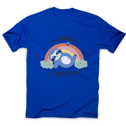 Sweet sloth quote men's t-shirt Blue