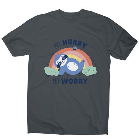 Sweet sloth quote men's t-shirt Charcoal