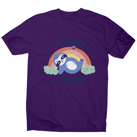 Sweet sloth quote men's t-shirt Purple