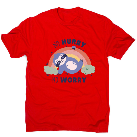 Sweet sloth quote men's t-shirt Red