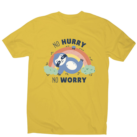 Sweet sloth quote men's t-shirt Yellow