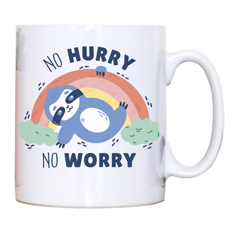 Sweet sloth quote mug coffee tea cup White