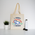 Sweet sloth quote tote bag canvas shopping Natural