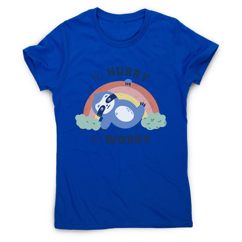 Sweet sloth quote women's t-shirt Blue