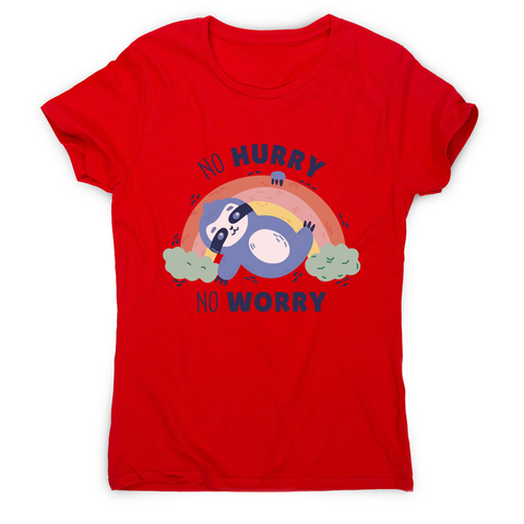 Sweet sloth quote women's t-shirt Red