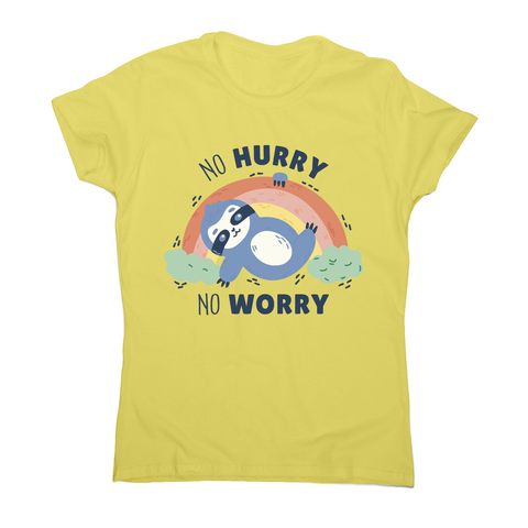 Sweet sloth quote women's t-shirt Yellow