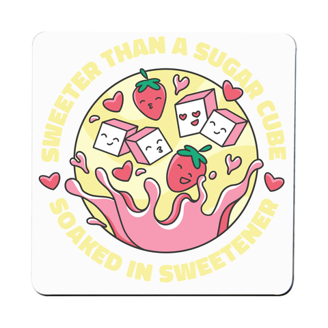 Sweeter than sugar coaster drink mat Set of 2