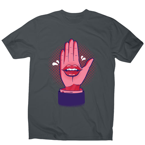 Talk hand - men's funny premium t-shirt - Graphic Gear