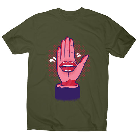 Talk hand - men's funny premium t-shirt - Graphic Gear