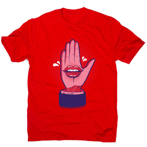 Talk hand - men's funny premium t-shirt - Graphic Gear