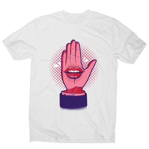 Talk hand - men's funny premium t-shirt - Graphic Gear