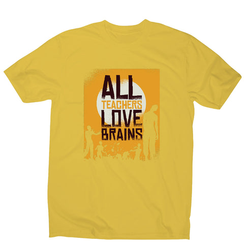 Teacher loves brains zombie halloween - men's t-shirt - Graphic Gear