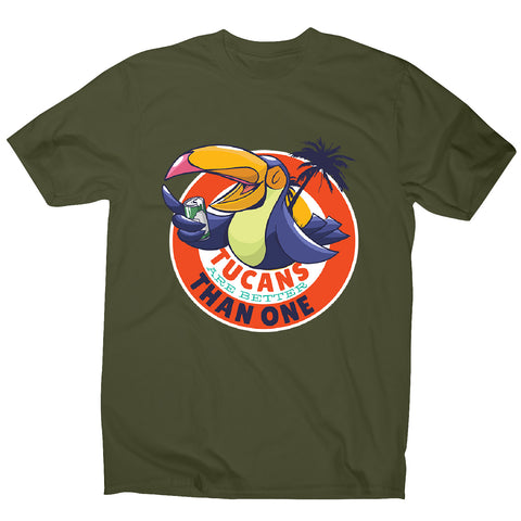 Tucan drinking beer - men's funny premium t-shirt - Graphic Gear